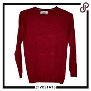 Fred Mello Red Knit Sweater Top in Size Small